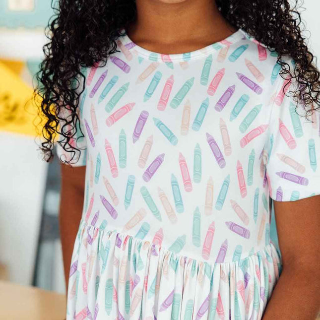 Color Crayons S/S Pocket Twirl Dress