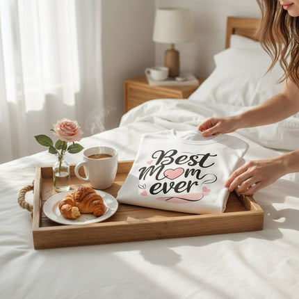 Best Mom Ever T Shirt Cotton Gift for Mother’s Day Birthday