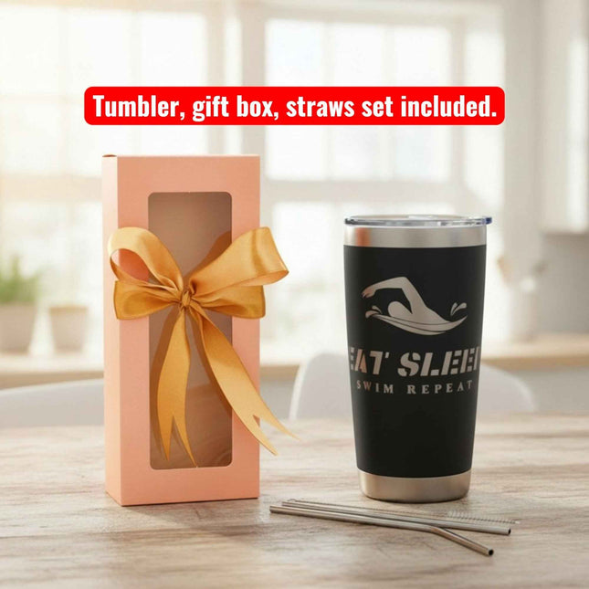 Custom Tumbler Gift for Swimmers Coaches Personalized Name