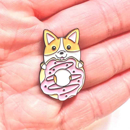 Adorable Corgi Lapel Pin for Dog Lovers and Pin Collectors