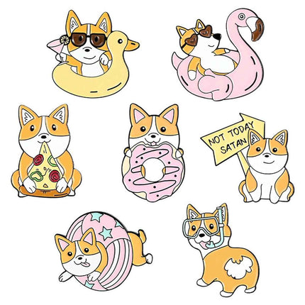 Adorable Corgi Lapel Pin for Dog Lovers and Pin Collectors