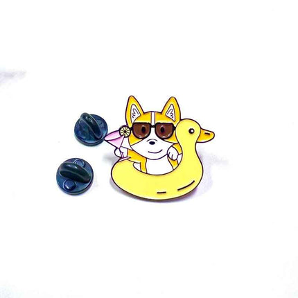 Adorable Corgi Lapel Pin for Dog Lovers and Pin Collectors