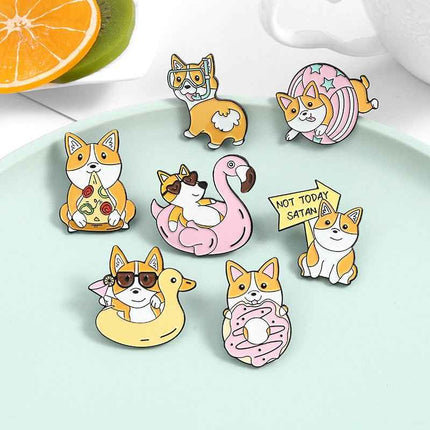 Adorable Corgi Lapel Pin for Dog Lovers and Pin Collectors