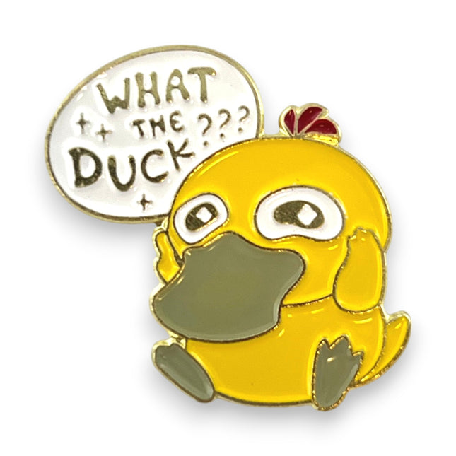 Cute Duck Pin – What the Duck Enamel Lapel for Jackets or Hats