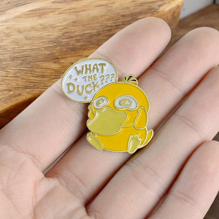 Cute Duck Pin – What the Duck Enamel Lapel for Jackets or Hats