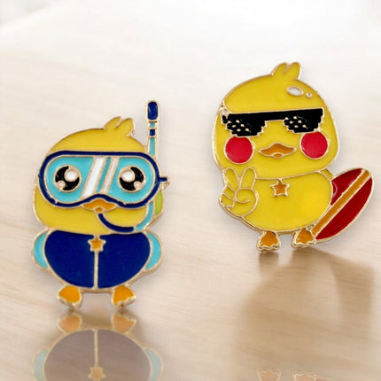 Cute Duck Pin – What the Duck Enamel Lapel for Jackets or Hats