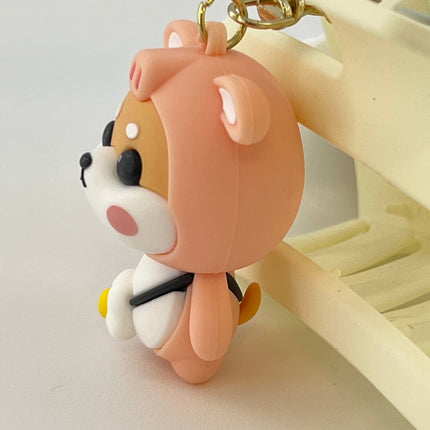 Cute Pig Costume Shiba Inu Keychain for Women and Teens