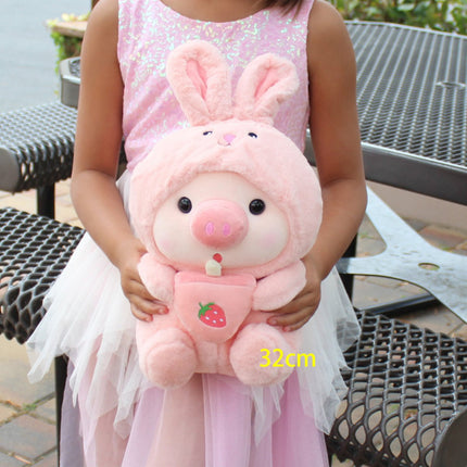 Cute Piggy Boba Plush – Must - Have for Stuffed Animal Lovers