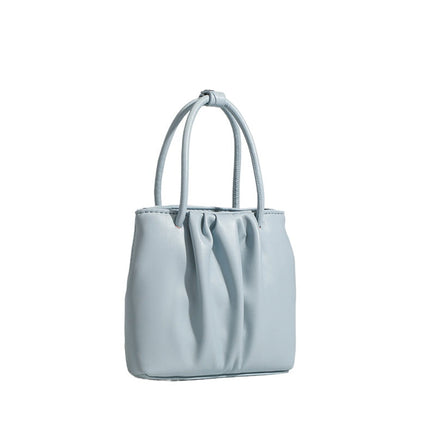 Square pleated versatile bag, bag women's fashion women's tote bag, portable casual shoulder bag
