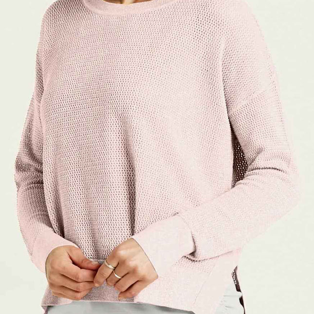 Pima Cotton Metallic Mini Seed Stitch - Blush/Silver