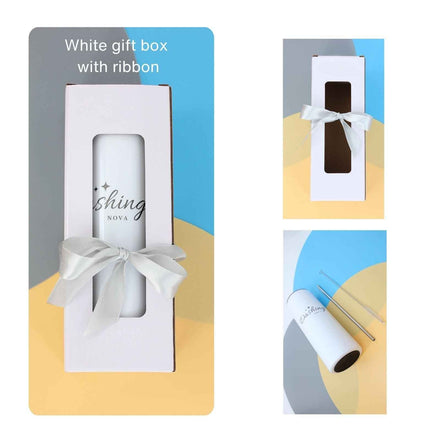Custom Name 20 oz Skinny Tumbler – Engraved with Straw & Brush