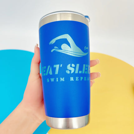 Dashing Nova ™ Personalized Custom Name Tumbler Inspirational Quotes Best Presents Swim Gifts for Swimmers and Coaches