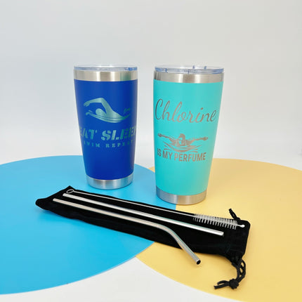 Dashing Nova ™ Personalized Custom Name Tumbler Inspirational Quotes Best Presents Swim Gifts for Swimmers and Coaches