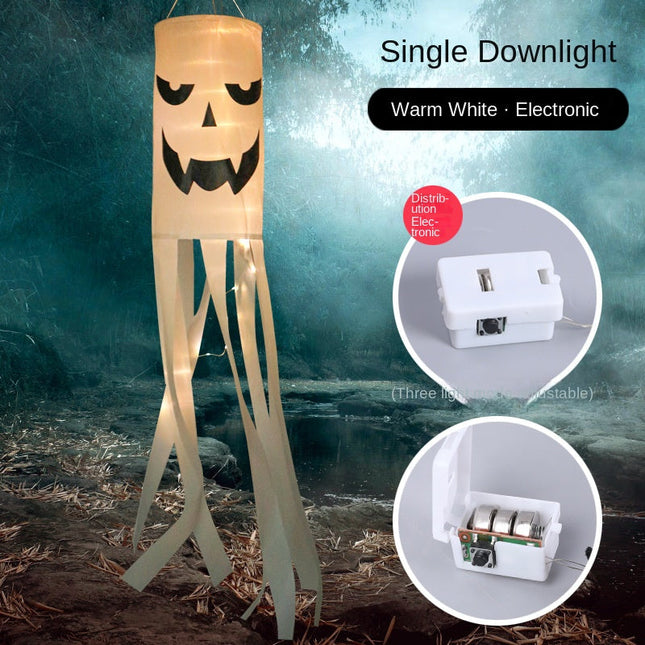 Halloween decorative hair dryer flag pendant ghost festival atmosphere luminous ghost hair dryer outdoor tree hanging supplies hanging ghost - Dashing Nova