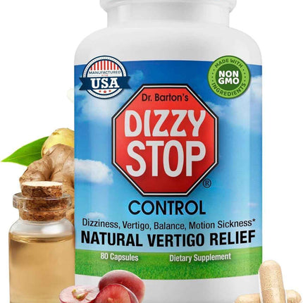 Dizzy Stop by Dr. Barton's – Non-Drowsy Vertigo, Dizziness & Balance Support