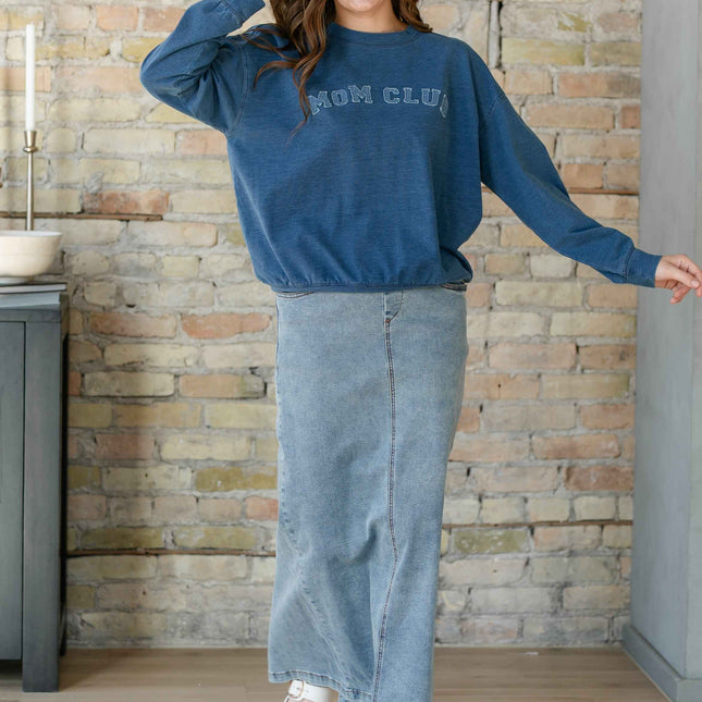 Donna Classic Wash Maxi Denim Skirt