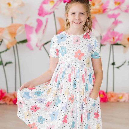 Dots & Daisies S/S Pocket Twirl Dress