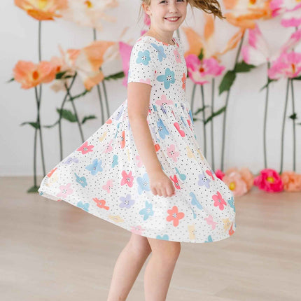 Dots & Daisies S/S Pocket Twirl Dress