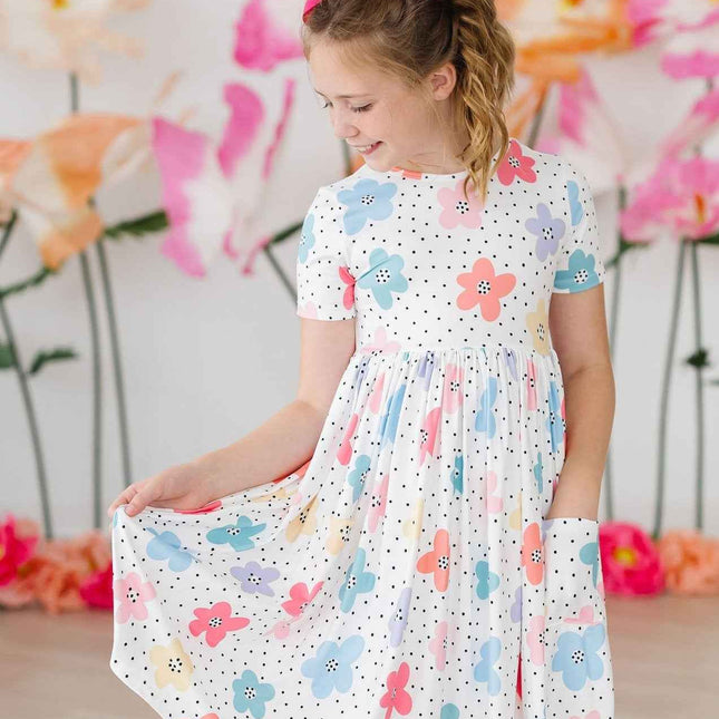 Dots & Daisies S/S Pocket Twirl Dress
