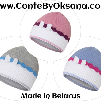 Conte/Esli Double Knitted Children's Hats - For Girls (17С-98СП)
