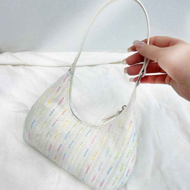 Chic Knitted shoulder Bag - Stylish Women's Summer Canvas Shoulder Bag & Small Girls Handbag Hobo