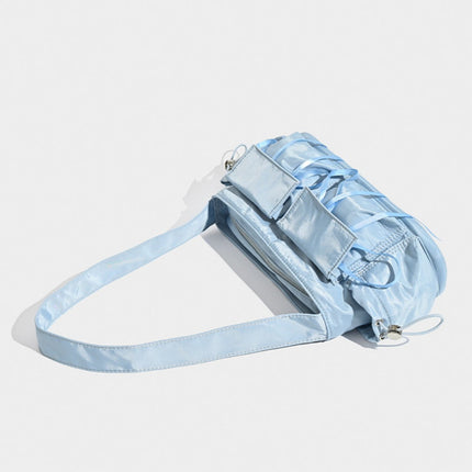 Summer nylon texture portable shoulder bag, casual shoulder bag, hobo shoulder bag, top handle shoulder purse