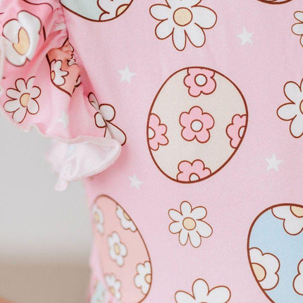 Easter Egg Hunt Flutter Sleeve Twirl Dress - Dashing Nova
