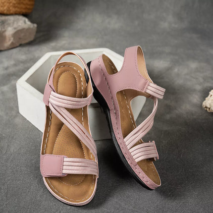Open Toe Wedge Ankle Strap Sandals