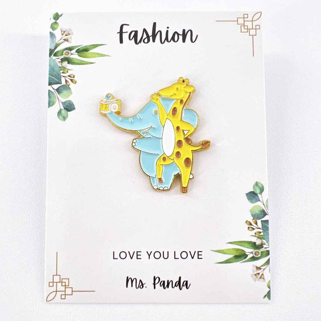 Cute Elephant Selfie Pins – Quirky Accessories for Animal Lovers