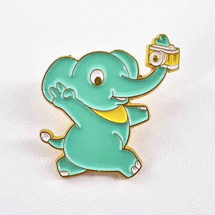 Cute Elephant Selfie Pins – Quirky Accessories for Animal Lovers