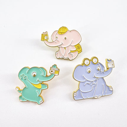 Cute Elephant Selfie Pins – Quirky Accessories for Animal Lovers