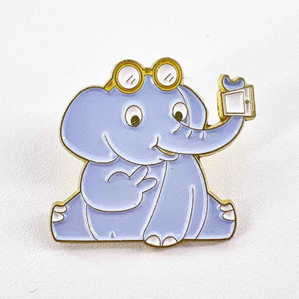 Cute Elephant Selfie Pins – Quirky Accessories for Animal Lovers