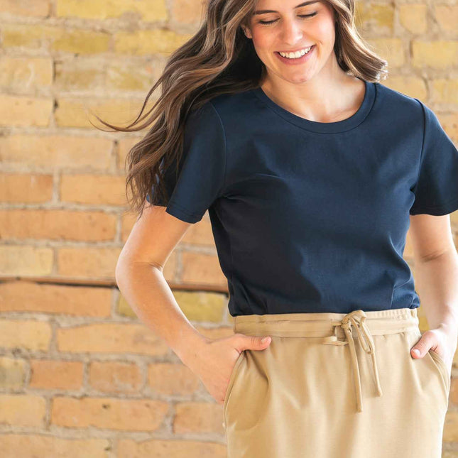 Essential Navy Flutter Sleeve Top