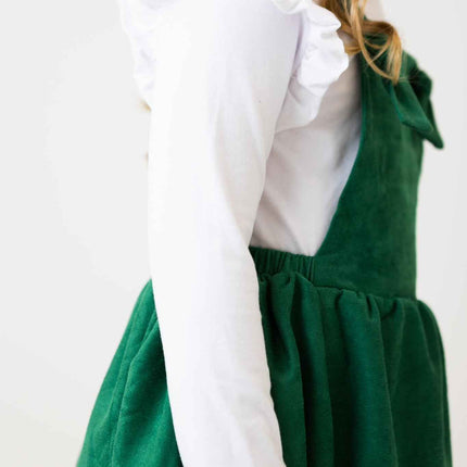 Evergreen Faux Suede Pinafore