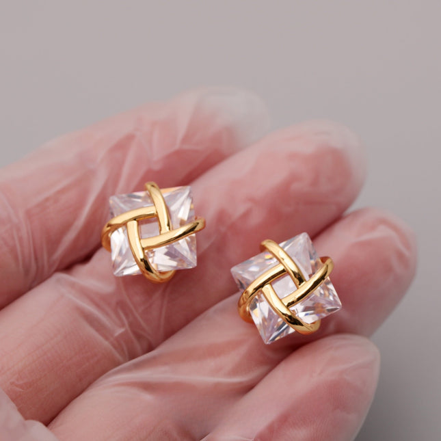 5A Gemstone Gold Plated Earrings - Dashing Nova