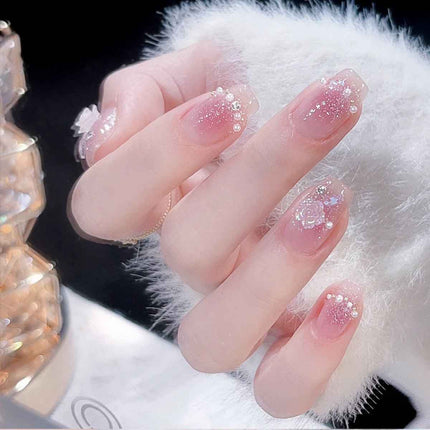Luxury Full Cover Press-On Nails, 24-Piece Artificial Nail Set