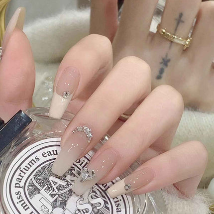 Luxury Full Cover Press-On Nails, 24-Piece Artificial Nail Set