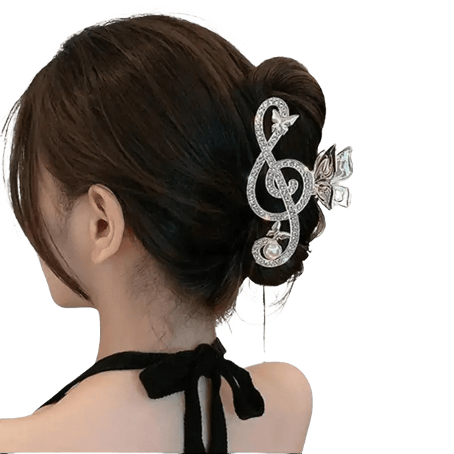 Fancy Hair Clip Unique Music Note G Clef Large Claw Hair Clip