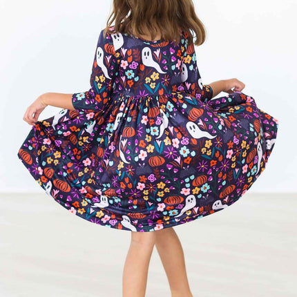 Fangtastic 3/4 Sleeve Pocket Twirl Dress