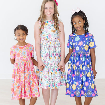 Floral Frenzy S/S Pocket Twirl Dress - Dashing Nova
