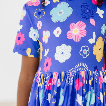 Floral Frenzy S/S Pocket Twirl Dress - Dashing Nova