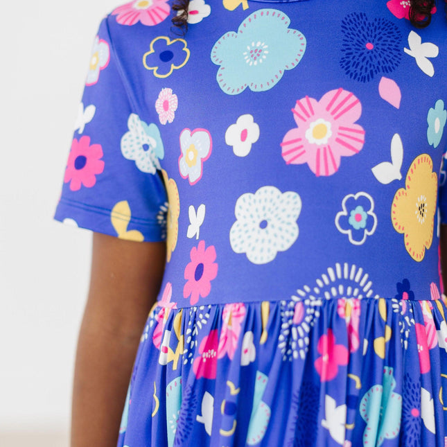 Floral Frenzy S/S Pocket Twirl Dress - Dashing Nova