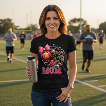 Football Mom T-Shirt 100% Ring - Spun Cotton Game Day Graphic Tee