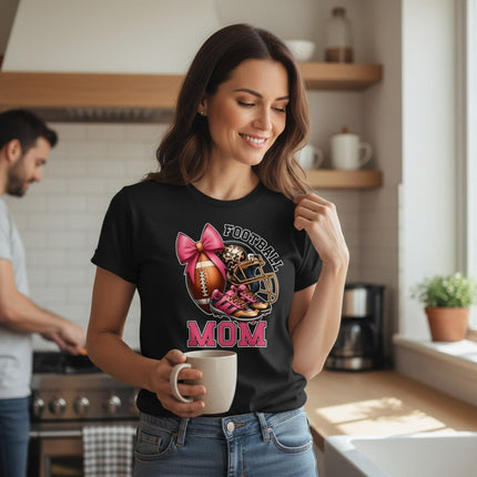 Football Mom T-Shirt 100% Ring - Spun Cotton Game Day Graphic Tee