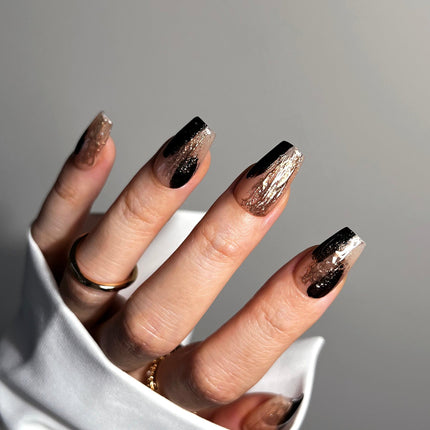 Gilded Noir | Pro Handmade Gel Nails - Dashing Nova