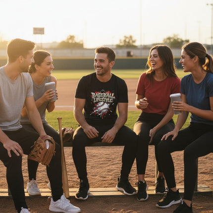 Grunge Dripping Baseball Graphic T-Shirt 100% Cotton Short Sleeve Casual Sports Apparel