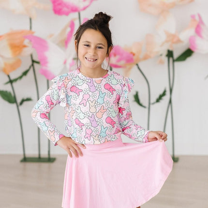 Hangin with My Peeps L/S Ruffle Tee - Dashing Nova