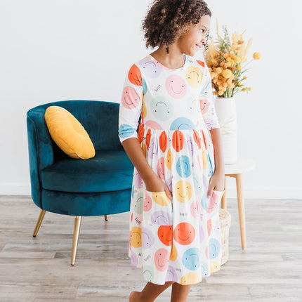 Happy Days 3/4 Pocket Twirl Dress - Dashing Nova