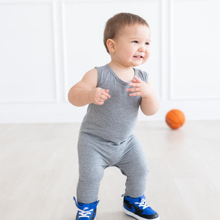 Heather Gray Tank One-Piece Jogger - Dashing Nova