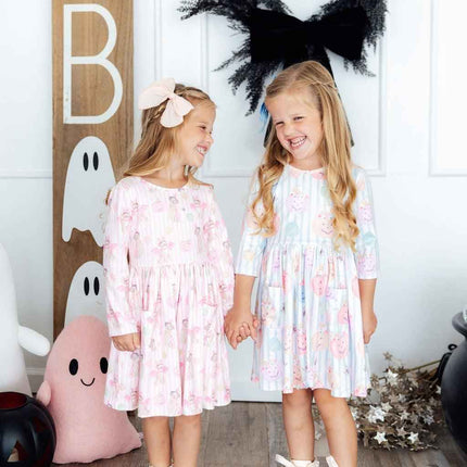 Here for the Candy 3/4 Sleeve Pocket Twirl Dress